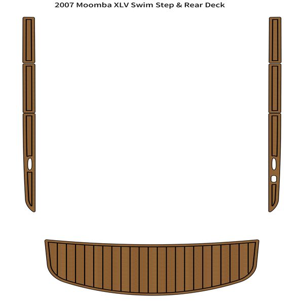 2007 Moomba XLV Schwimmstufenplattform Heckdeckmatte Boot EVA-Teakdeck-Bodenbelag Selbstrückender Bodenbelag im SeaDek-Gatorstep-Stil