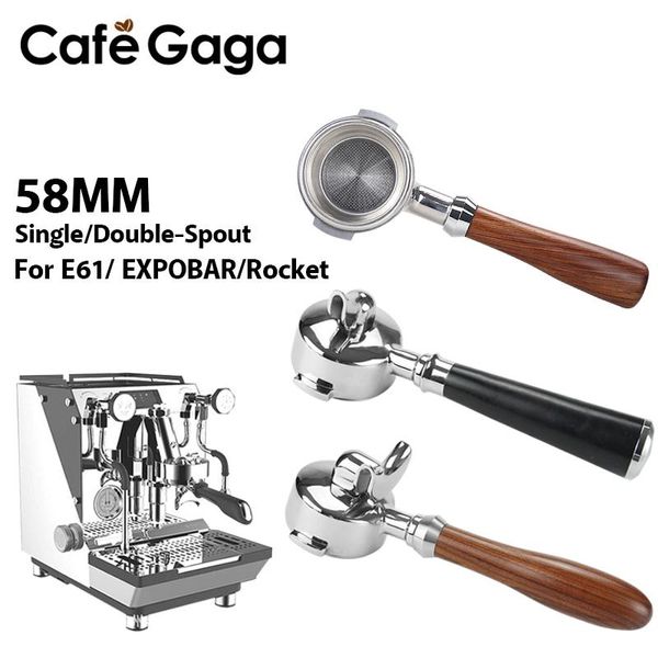 Strumenti Portafiltro senza fondo per caffè 58MM per Expobar E61 Cestello filtro di ricambio per macchina da caffè Accessori barista Utensili da caffè