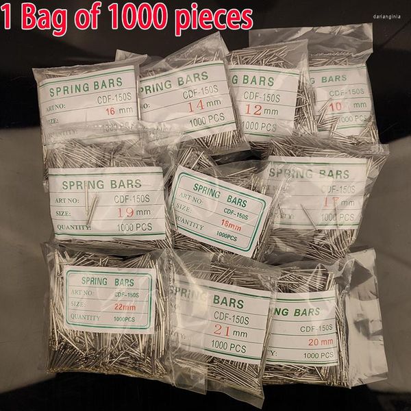 Assistir bandas 1000pcs/pacote 10-24mm Banda de aço inoxidável Strap Spring Bar Link Pins Removedor Silver Watches Acessórios