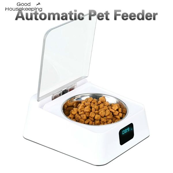 Alimentador automático para cães e gatos, tigela inteligente, sensor infravermelho, interruptor, resistente a odores, à prova de umidade, casa inteligente, abertura automática com tampa