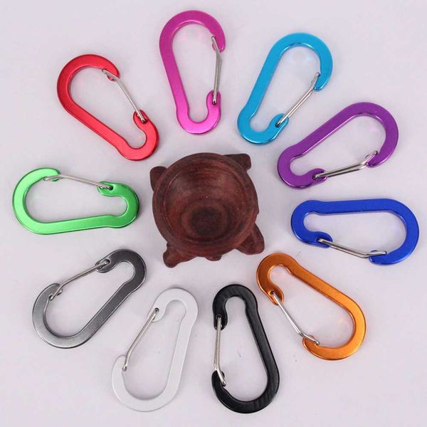 5 PCSCarabiners Steel Small Carabiner Clips Outdoor Camping Multi Tool Angelzubehör 6pcs P230420