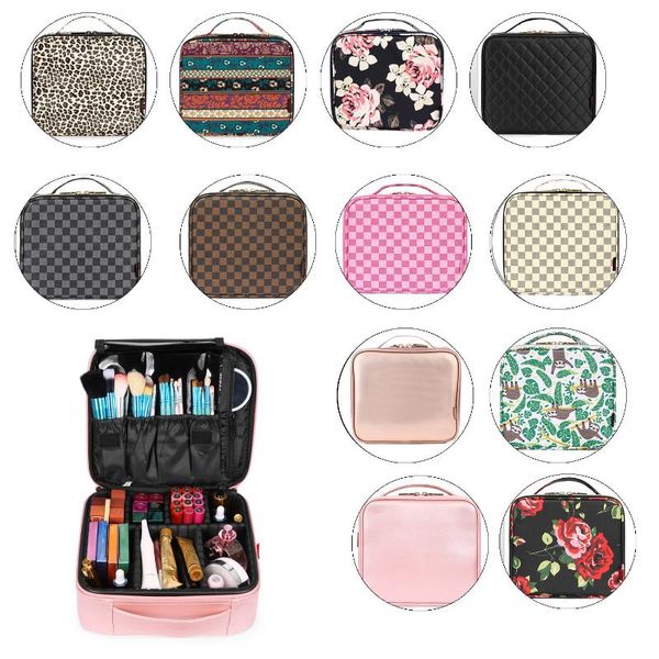 Kosmetiktaschen Fällen PU-Leder Professionelle Fall Marke Aufbewahrungsbox Reise Make-up Organizer Schönheit Nagel Werkzeug Koffer Für Frauen