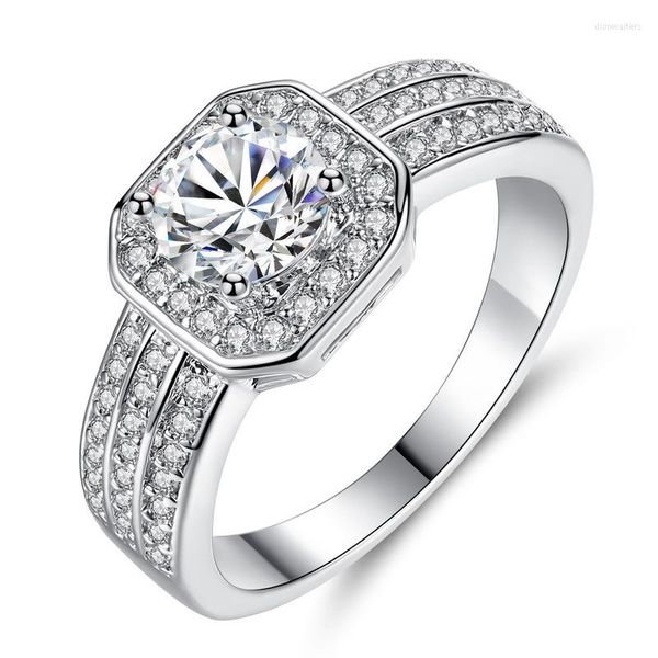 Обручальные кольца R408 2023 в корейских аксессуарах для женщин серебряный серебряный циркон ювелирные ювелирные украшения кольцо кольца кольцо кольца кольцо в день матери подарок мама