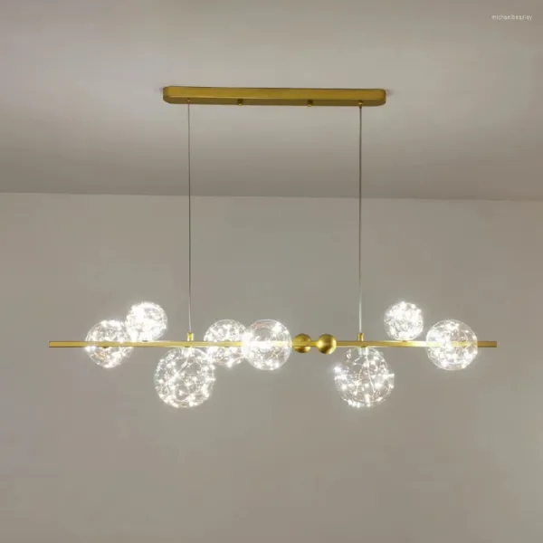 Kolye lambalar Led lamba Gypsophila Yüzük Modern Lüks İskandinav Oturma Odası Avize Basit Kabarcık Yatak Odası Yemek Işığı