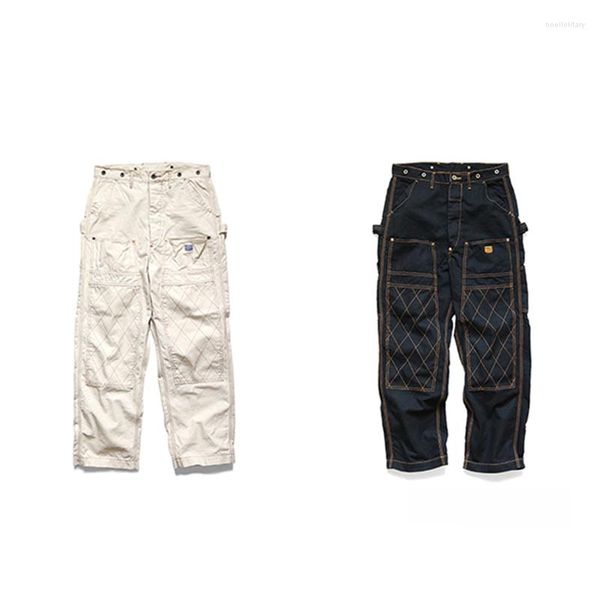 Мужские брюки 23SS Kapital японский стиль весенний осень ретро мужчина и женщины хлопковая золотая нить повседневная работа