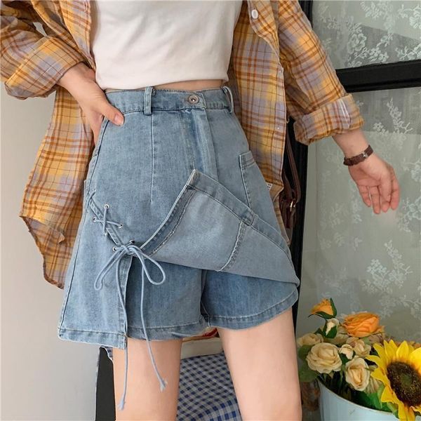 Shorts feminino mini calça saias roupas jeans perna larga shorty sexy mulher roupas para meninas adolescentes calças quentes moda coreana praia jeans