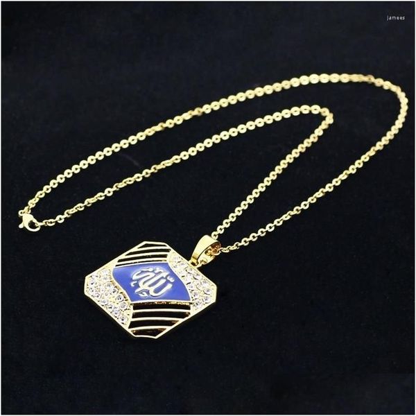 Anhänger Halsketten Arabisch Islamisch Muslim Rune Muster Halskette Damenmode Amet Religiöse Accessoires Party Geschenk Drop Delive Dhgarden Dhf7N