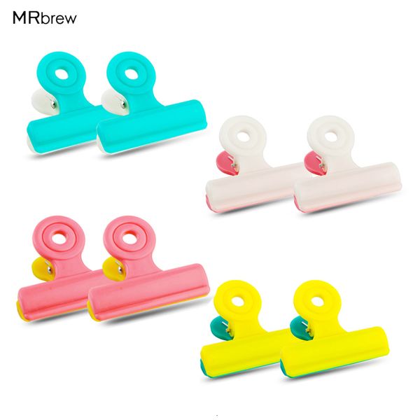 Clip per sacchetti 8 pezzi / lotto Chip multifunzione Alimenti freschi Morsetti per file P o File Colori assortiti Impugnatura ermetica per cucina 230503