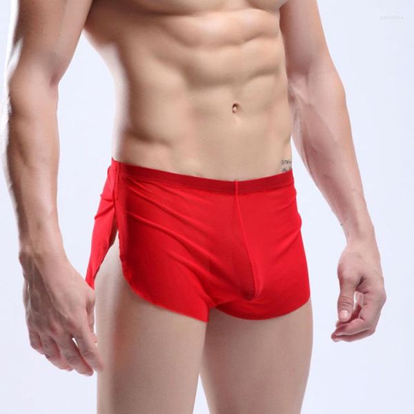 Трусы Sexy Mens See See To Boxer Brishs The Boxer Brishs Подключение сетки шорт -шорты