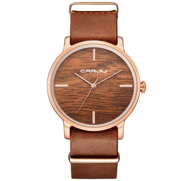 Orologi da polso Orologi da coppia Cintura in finta pelle di legno Quarzo Neutro Moda Casual Donna Uomo Regali Orologio in legno Semplice