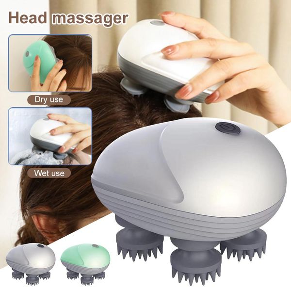 Massageador Electric Head Massager Massageador sem fio Massageador de carroceria de saúde Massagem corporal Cuidado de saúde Pescoço do pescoço de tecido profundo amasagem