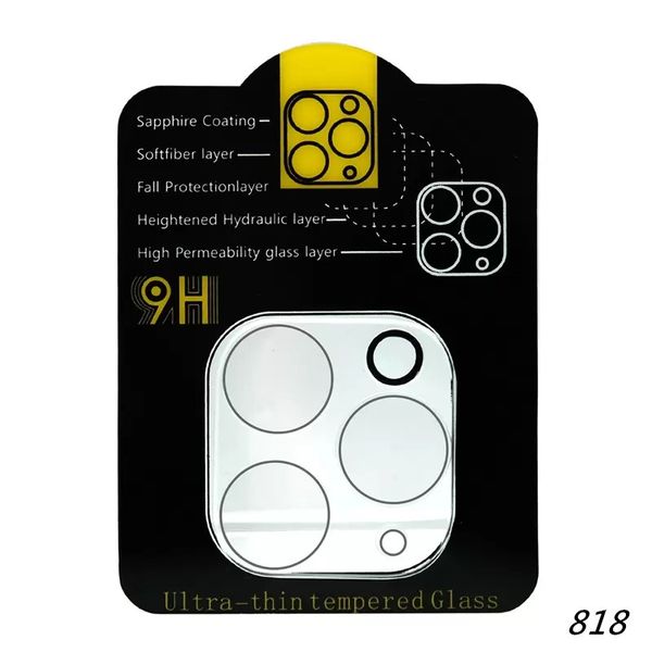 3D HD Clear Clear Scratch-resistente Rückfahrkamera-Objektivschutzglas mit Blitzkreis für iPhone 14 13 12 Mini 11 Pro max 818d