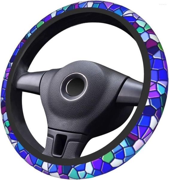 Coprivolanti Coprivolante Boho Purple Pattern 15 polliciInvolucro universale antiscivolo in neoprene per decorazione auto da donna/uomo