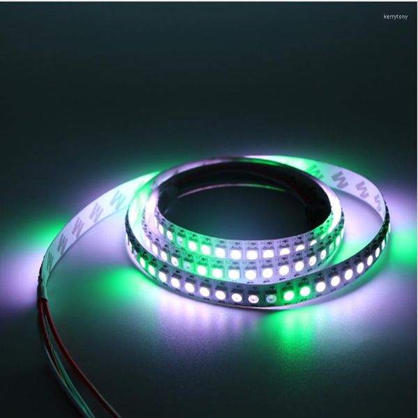 Strisce 1m 2m 3m 4m 5m Colore pieno WS2812B WS2812 Striscia LED DC5V Nero / Bianco PCB RGB Illuminazione con controllo pixel intelligente