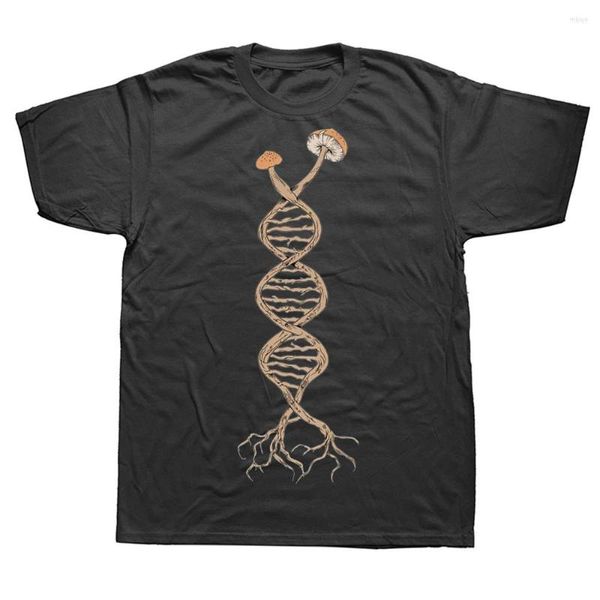 Herren T-Shirts Pick Mushrooms Is In My DNA Mykologie Grafik Baumwolle Streetwear Kurzarm Geburtstagsgeschenke T-Shirt Herrenbekleidung