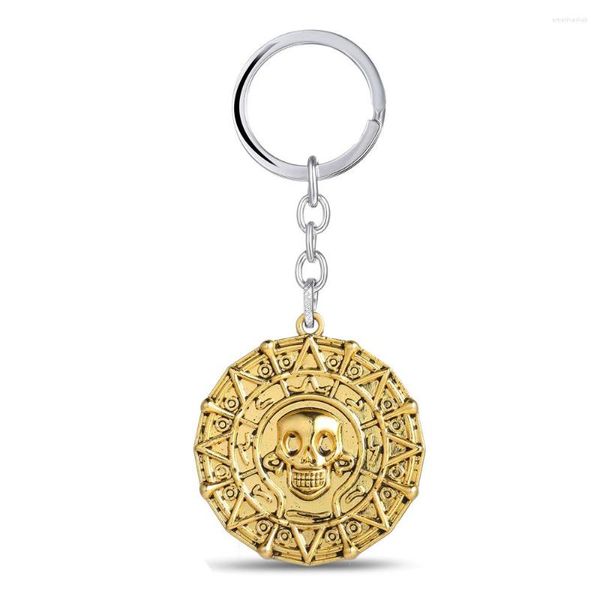 Portachiavi Il portachiavi con moneta d'oro può cadere - Portachiavi in metallo per gioielli da auto con catena regalo YS11012