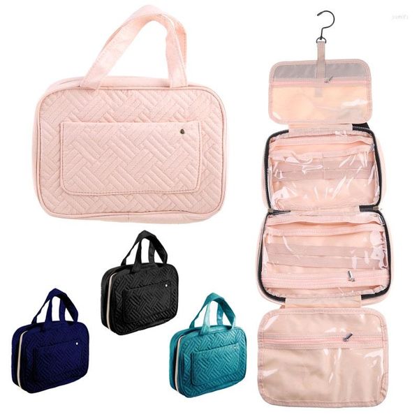 Aufbewahrungsbeutel Frauen Reise Kosmetiktasche hängend Badezimmer Make-up Tasche mit Haken große Kapazität Männer Toilettenartikel Organizer Handtasche