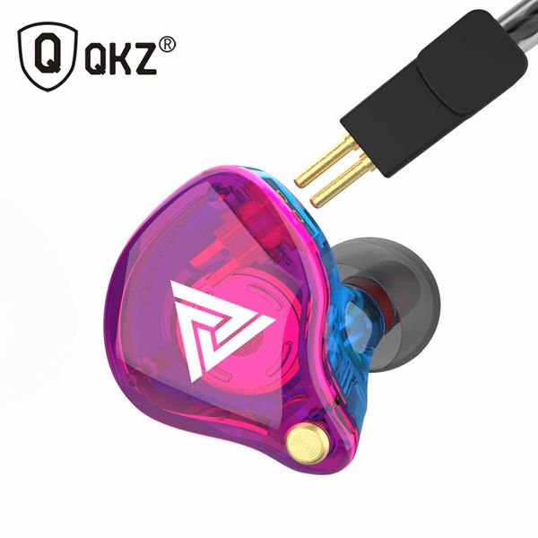 QKZ VK4 DD colorido no fone de ouvido fone de ouvido HIFI Bass Ruído cancelando fones de ouvido com o fone de ouvido de cabo substituído pelo microfone