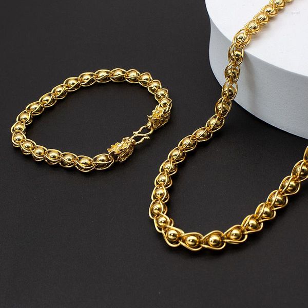 Brincos de colar Conjunto de joias Bracelete de cobre conjuntos
