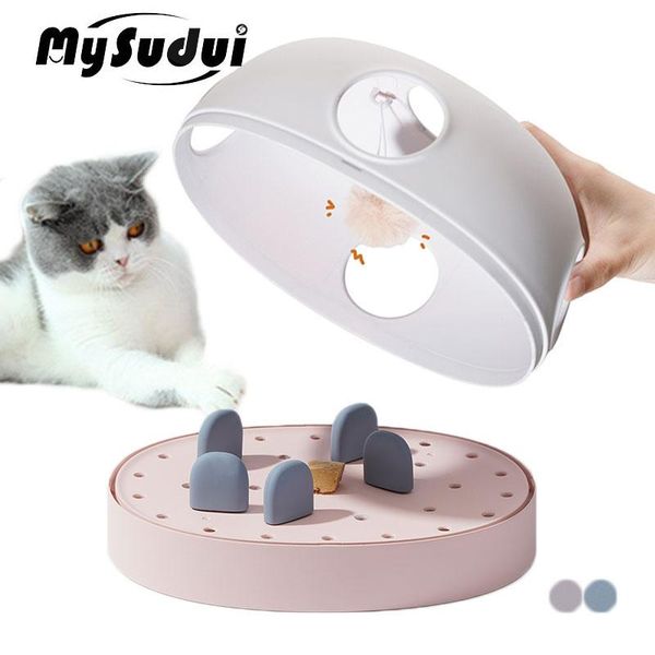 Toys 3 in 1 Pet Cat Toy Track Ball Plüsch Interaktive Intelligenz Spielzeug für Katzen Spiele behandeln Puzzlespielzeug Amüsantes Training Katten Tunnel