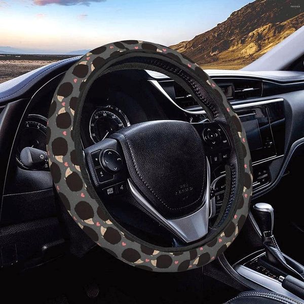 Capas de volante Tampas de hedgehog Anti -Slip Elasticity Acessórios de carros Protetor Universal 15 polegadas