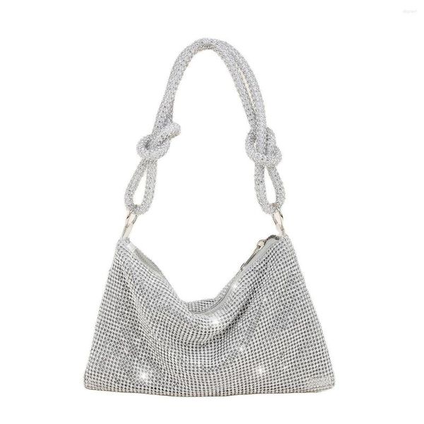 Borse da sera Borsa a tracolla con strass Bling Hobo Borsa con pochette lucida Borse Tote Shouler di lusso scintillante chic