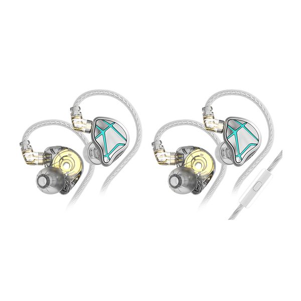 ESX Metall-Kopfhörer mit Kabel, 12 mm, riesiges dynamisches Headset mit Mikrofon, In-Ear-Monitor, Sportspiel, Musik, HiFi-Telefonkopfhörer