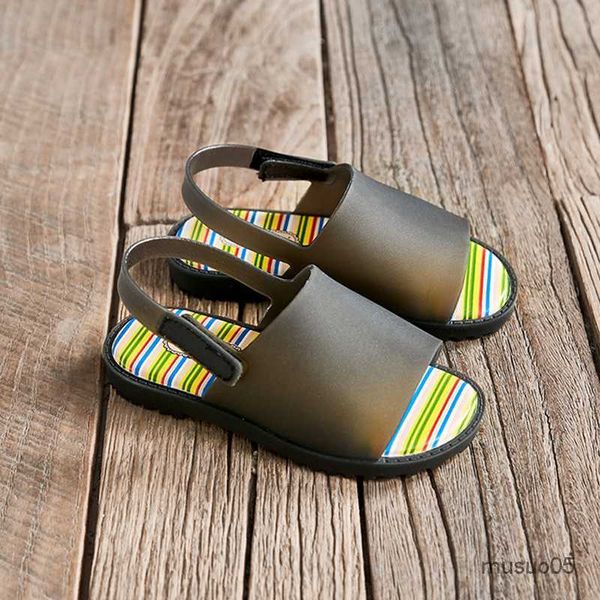 Scarpe estive per bambini da bambina Sandalo da spiaggia per bambini casual in plastica con punta aperta