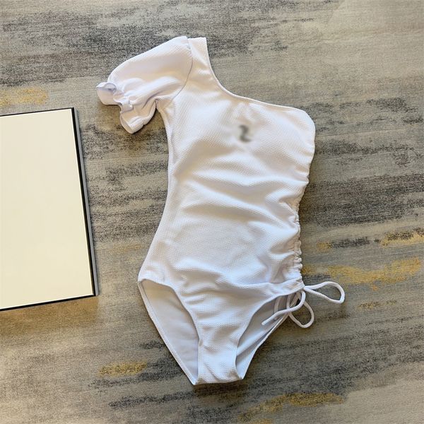 Costumi da bagno di lusso firmati C Set bikini bianco puro per ragazzi Costumi da bagno da spiaggia Costumi da bagno da donna