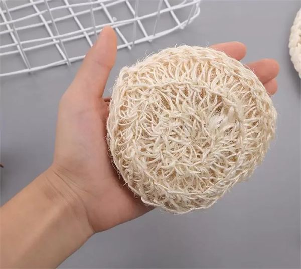 Sublimazione Spugna da bagno in sisal Natural Organic Handmade Planted Shower Ball Esfoliante Crochet Scrub Skin Puff Body Scrubber all'ingrosso GG