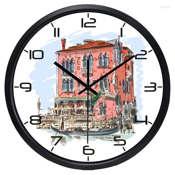 Relógios de parede Venice House Clock European Home Decoration Brand Indoor/Outdoor Pretty French Classical Watch