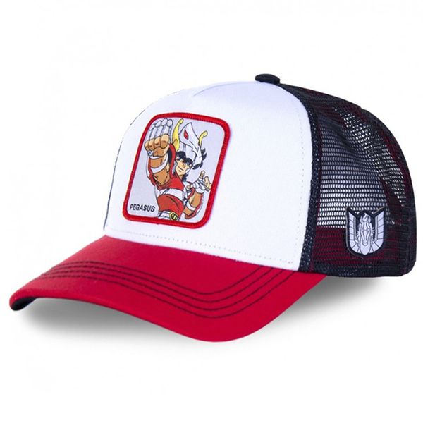 Yabancı Ticaret Karikatür Pembe Yaramaz Leopar Beyzbol Kapı Anime Hip Hop Mesh Cap American Trucker Cap Canlı Toptan