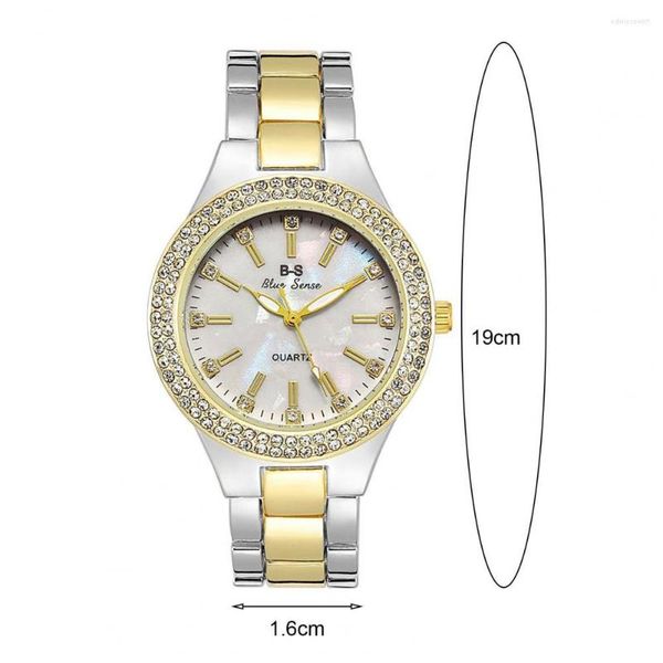 Orologi da polso Corona a vite Bellissimo orologio da polso al quarzo con strass scintillanti Accessori moda da donna in acciaio minimalista