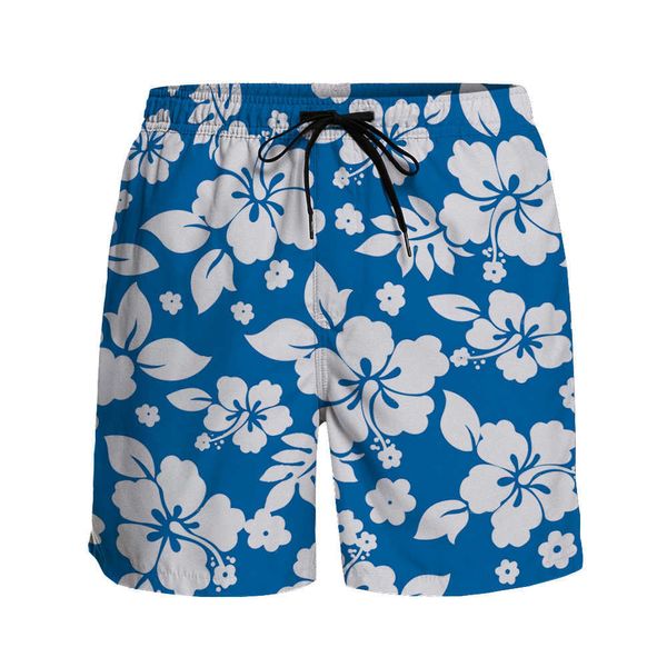 Shorts masculinos shorts casuais homens hiiian hibiscus estampele