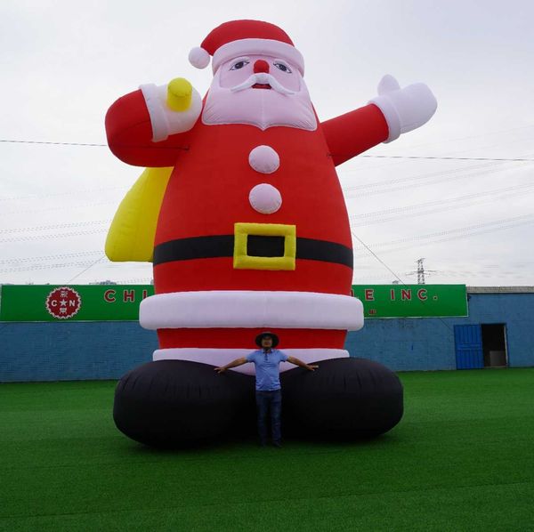 3mh Libera la nave Babbo Natale gonfiabile gigante su misura esplode il padre di Natale per i giocattoli della decorazione di promozione del centro commerciale