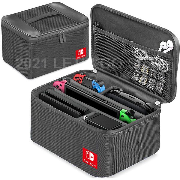 Casos abrange sacolas Nintend Switch OLED Travel Transportando caixa portátil Mensageiro de armazenamento para acessórios de jogos de console 230503