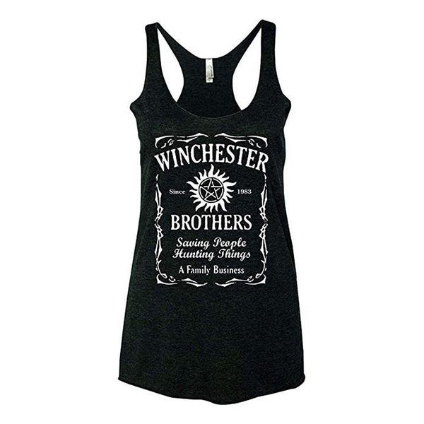 Tanklar Supernatural Mektuplar Basılı Kadın Tank Tops Yaz Moda Sıcak Kolsuz Yelekler Kadın Sokak Giyim Racerback Tops Dropshpping