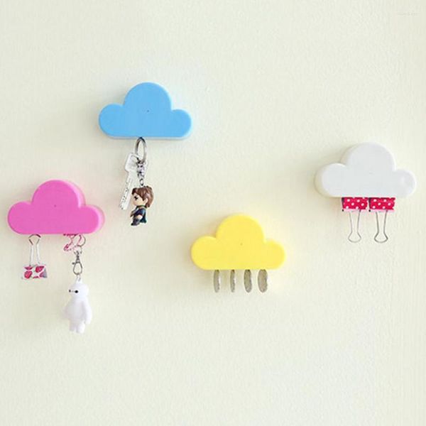 Haken Creative Home Storage Holders Key Holder Hanger Cloud Shape Magnetic Magnet Keychain Wall Decor Gift