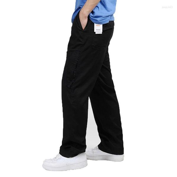 Herrenhose Übergröße Schwarz Arbeit 4xl Herren Cargo Baggy Hose Overall 5XL 6XL Armeegrün Herren Seitliche Reißverschlusstasche Loser Jogger