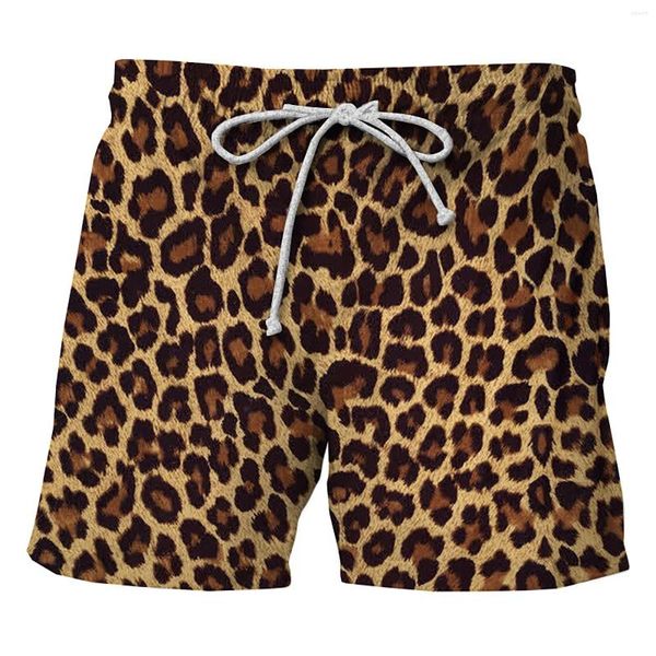 Pantaloncini da uomo Per uomo Stampa 3D Con stampa leopardata Abbigliamento da festa in spiaggia Casual Harajuku Traspirante Oversize Asciugatura rapida Da ragazzo 7XL