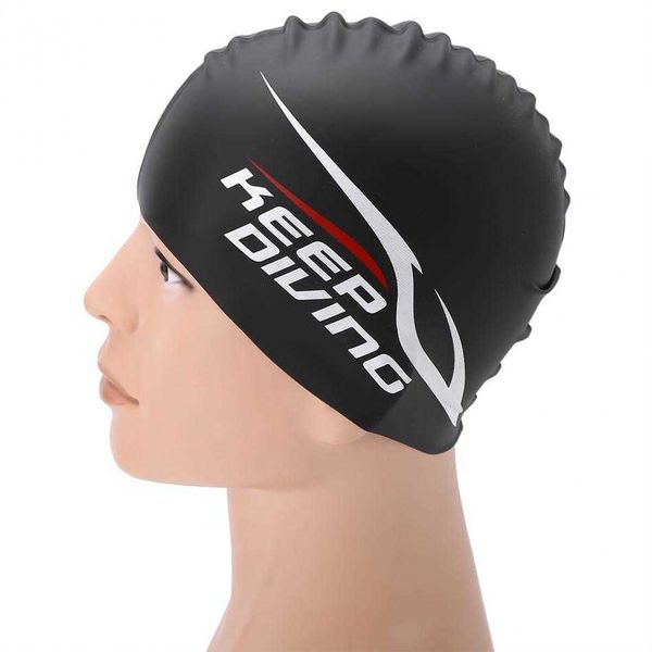 Swimming caps Adult Kid Waterproof Silicone Women Swimming for Long Hair Ear Protect Swimwear Bathing Swim Hat Water Sports Pool Accessory J230502