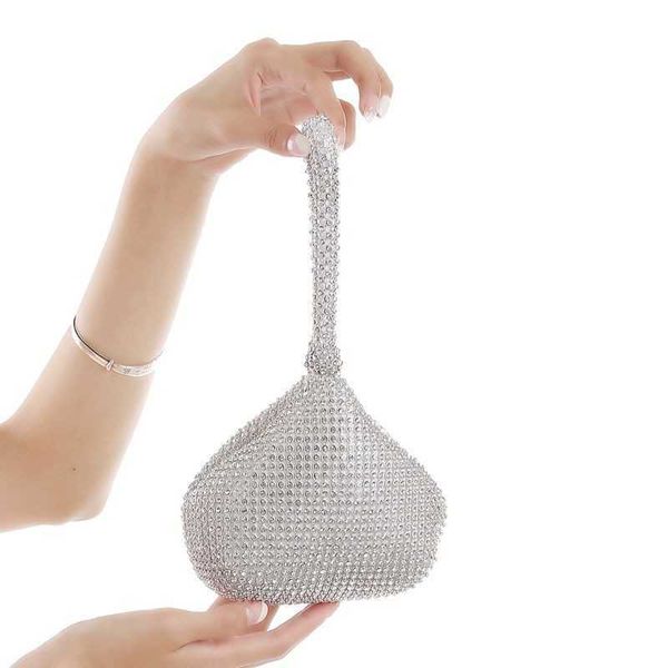 Abendtaschen Kleine Tageskupplung Strass Reißverschluss Schwarz Gold Silber Farbe für Hochzeitsgeschenk Handtaschen Geldbörse Diamanten Taschengeld 230427