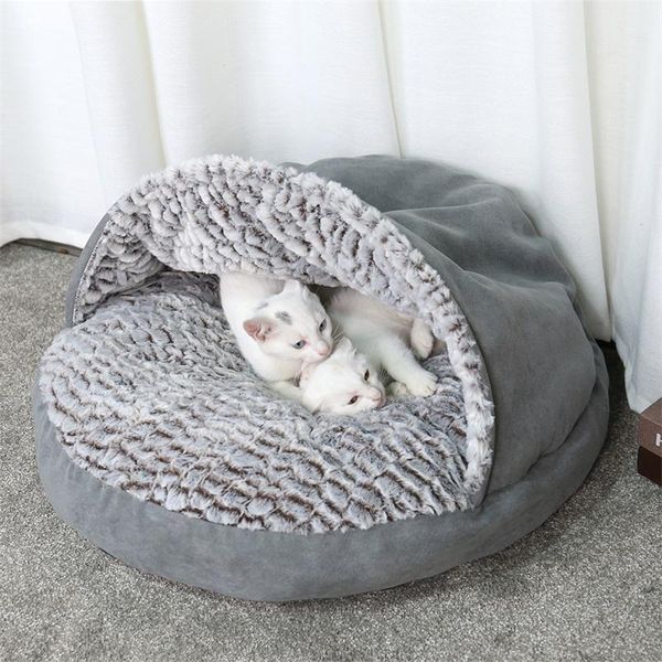 Transportadora pet quente saco macio cama de gato quente casa chinelo design cama sofás para cães gatos animais de estimação cesta canil tenda casa frete grátis