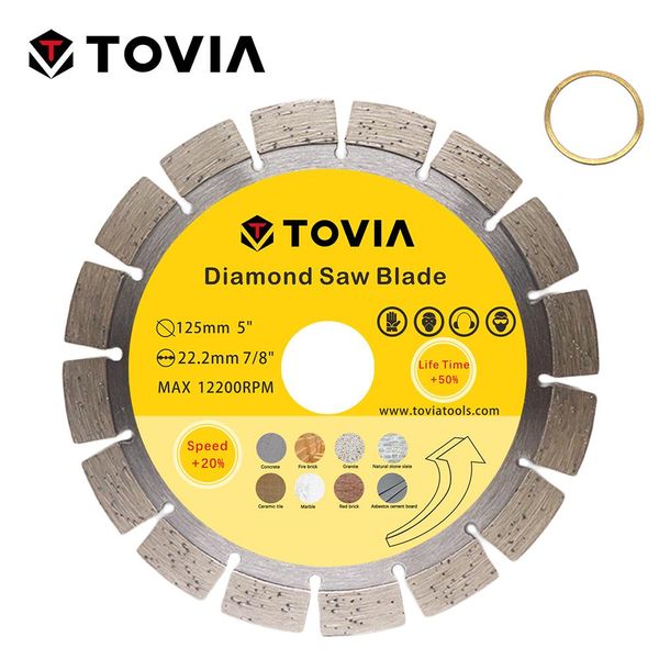 Teile TOVIA kreisförmige Diamant-Sägeblätter, 125 mm, zum Schneiden von Porzellanfliesen, Keramik-Sägescheibe für Granit, Marmor, Beton, Stein