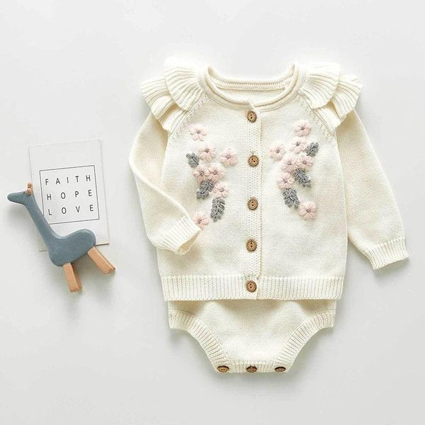 Strampler MILANCEL 2023 Mode Mädchen Kleidung Feine Stickerei Baby Mädchen Gürtel Bodys für Bron (Strickjacke muss separat gekauft werden)