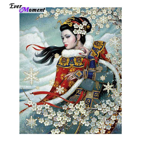 Stitch 5D Diamond Bordado People Diamond Cross Stitch Square Diamond Pintura diy Diamond Pintura Girl Chinesa Mulher Antiga ASF331