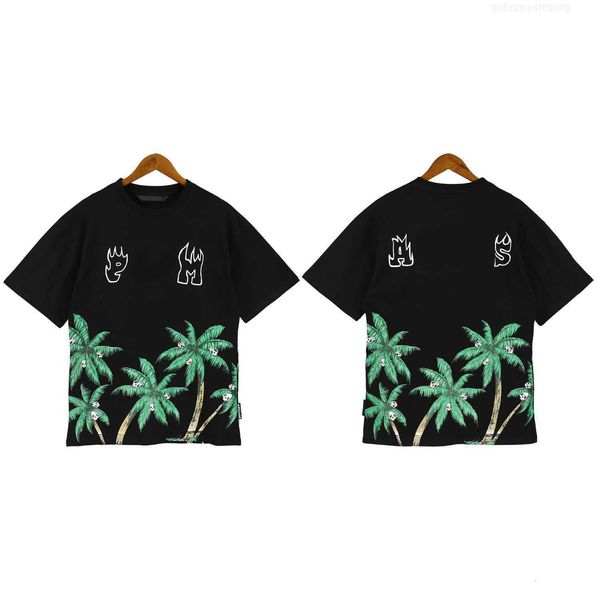 Camisetas masculinas Chao Brand Angel Letter Direct Spray Printing Short Sleeve T-shirt Palm Tree Tree Red Youth Spring e Summer TshirtFactory1iha5