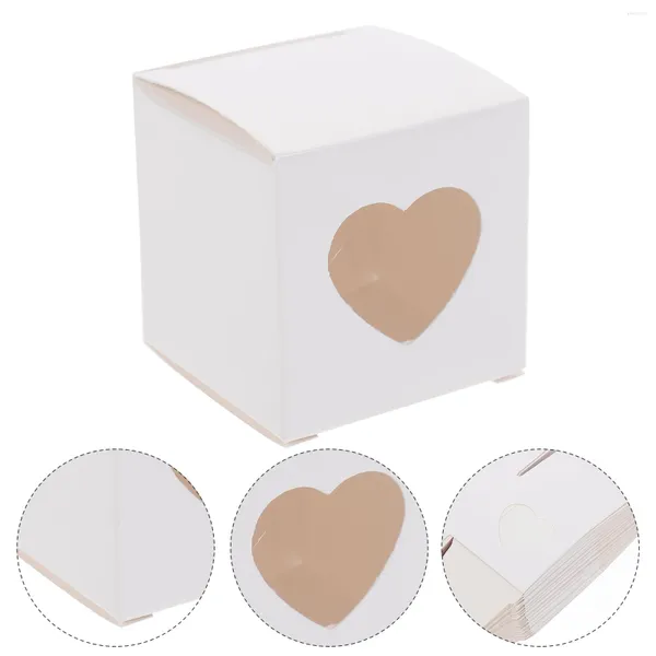 Confezione regalo Mini Scatole per cupcake Cheesecake Panetteria Caramelle Ciambelle Carta Natale Borse per le vacanze Cartone