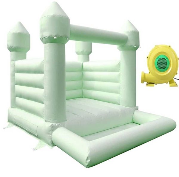8x10ft PVC 10x8FT Happy Kiddie Toys Aufblasbares Bällebad Bounce House Juming Castle Mit Pool inklusive Luftgebläse freies Schiff zu Ihrer Tür