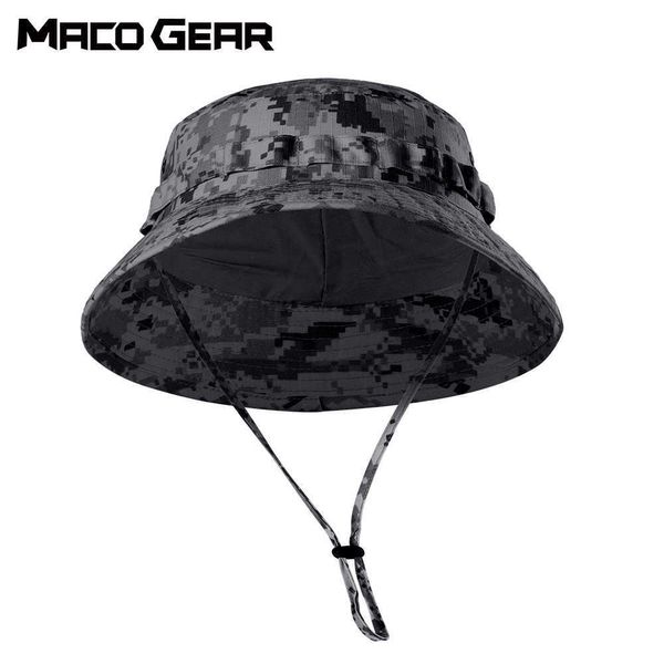 Chapéus ao ar livre Multicam Caps Tactical Caps Militar Airsoft Boonie Bucket Hat Hating Hunting Hunting Out Outdoor Camo Sunproof Panamas Hats Summer Men J230502